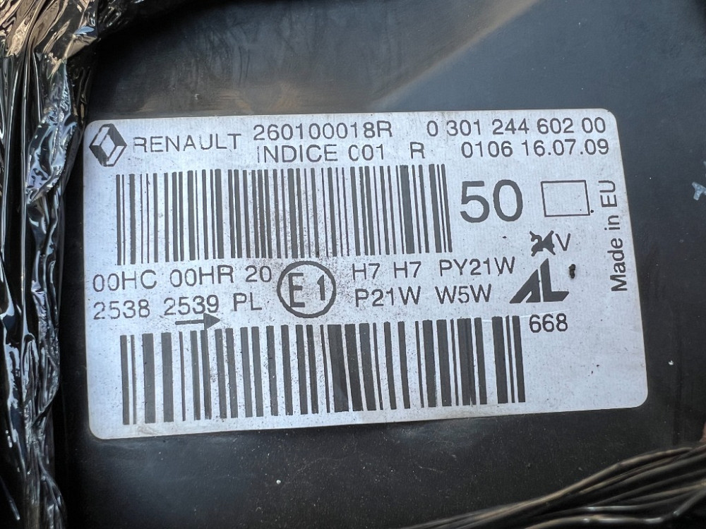 Фара права Renault Megane III 2009-2012 (260100018R) Ковель - фото 3