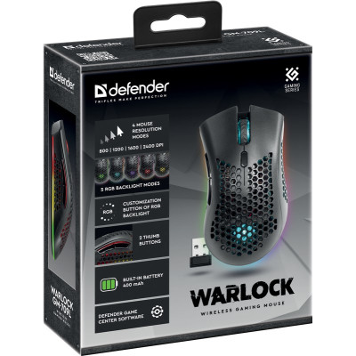 Мишка Defender Warlock GM-709L RGB Wireless Black (52709) Вінниця - фото 10