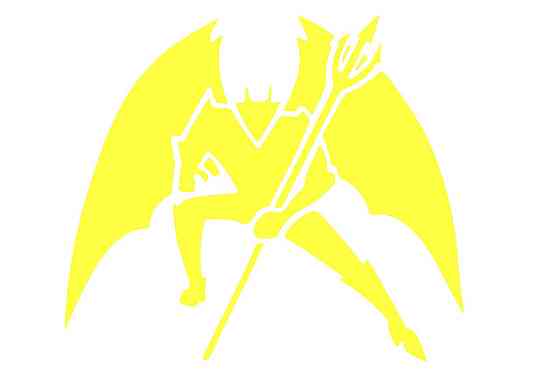 Наклейка декор DIABLO (16х16см, желтая) (#1330) Мукачево