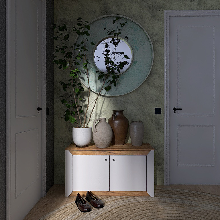 Тумба 2-х дверная закритая Эверест Нордик-980 98х38х53 см Белый + Дуб крафт золотой (DTM-5525) Днепр - изображение 3