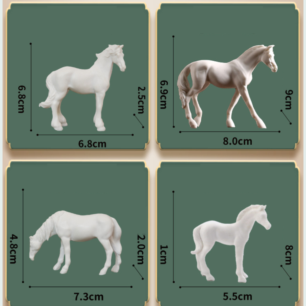 Декоративные статуэтки Кони для мини-сада. флорариума. массариума, рокария, моделизма, диорам Набор 4 шт Одесса - изображение 5