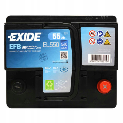 Аккумулятор автомобильный EXIDE START-STOP EFB 55A (EL550) Винница - изображение 4