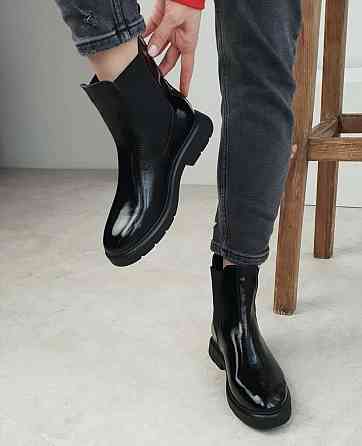 Zemira Ботинки ZEMIRA черные кожаные лакированные весна-осень высота 16 см размер 36р.37р.38р. Коломыя