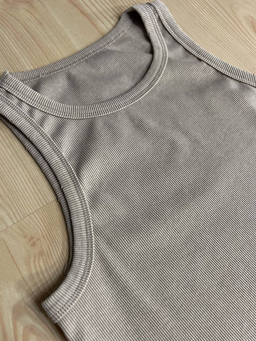 Майка жіноча A-N 2733 варена тай-дай у рубчик з порізаними швами, бежевий, one size Київ - фото 15