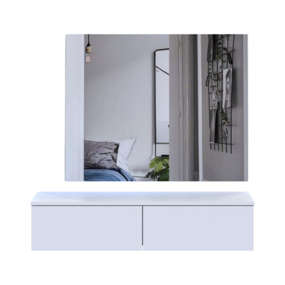 Комплект мебели Doros Левия + зеркало Белый 100х32х100 (42005235) Львов