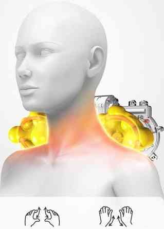 Массажная роликовая подушка для шеи, спины и тела Paradise Sound 501-С с функцией подогрева и музыка Винница