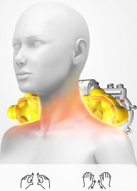 Массажная роликовая подушка для шеи, спины и тела Paradise Sound 501-С с функцией подогрева и музыка Винница - изображение 6