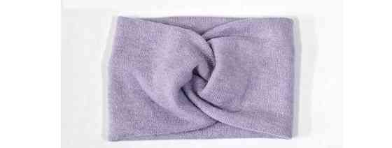 Повязка чалма ангорка сиреневая Киев