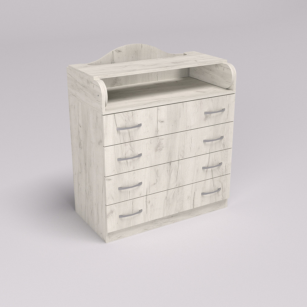 Комод пеленальний №1, Дуб Крафт Білий, 864/465/1020 Львів - фото 2