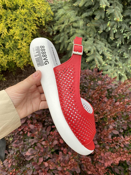 VLADEKS Босоніжки жіночі VLADEKS 2854 червоні (літо, шкіра натуральна) (4071) лише 37р.38р. 37 Коломия - фото 1