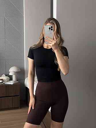 Женские базовые повседневные эластичные велосипедки Рубчик Нейлон Шоколад, 42/44 Одесса