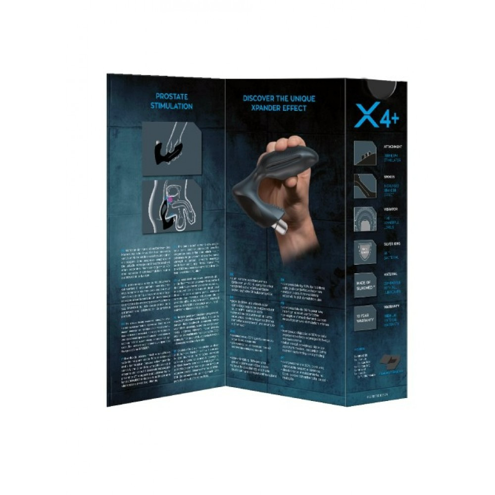 Масажер простати розмір М, XPANDER X4+ rechargeable PowerRocket, чорний, 10.5 см Sex Aura Київ - фото 5