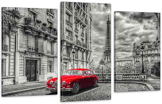 Модульна картина у вітальню/ спальню Париж    Art-549_3 100x150 см Київ