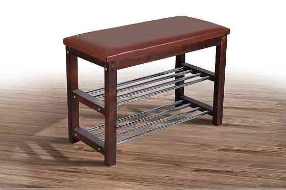 Лавка для взуття №1,тем.горіх кож.зам, коричневий Київ