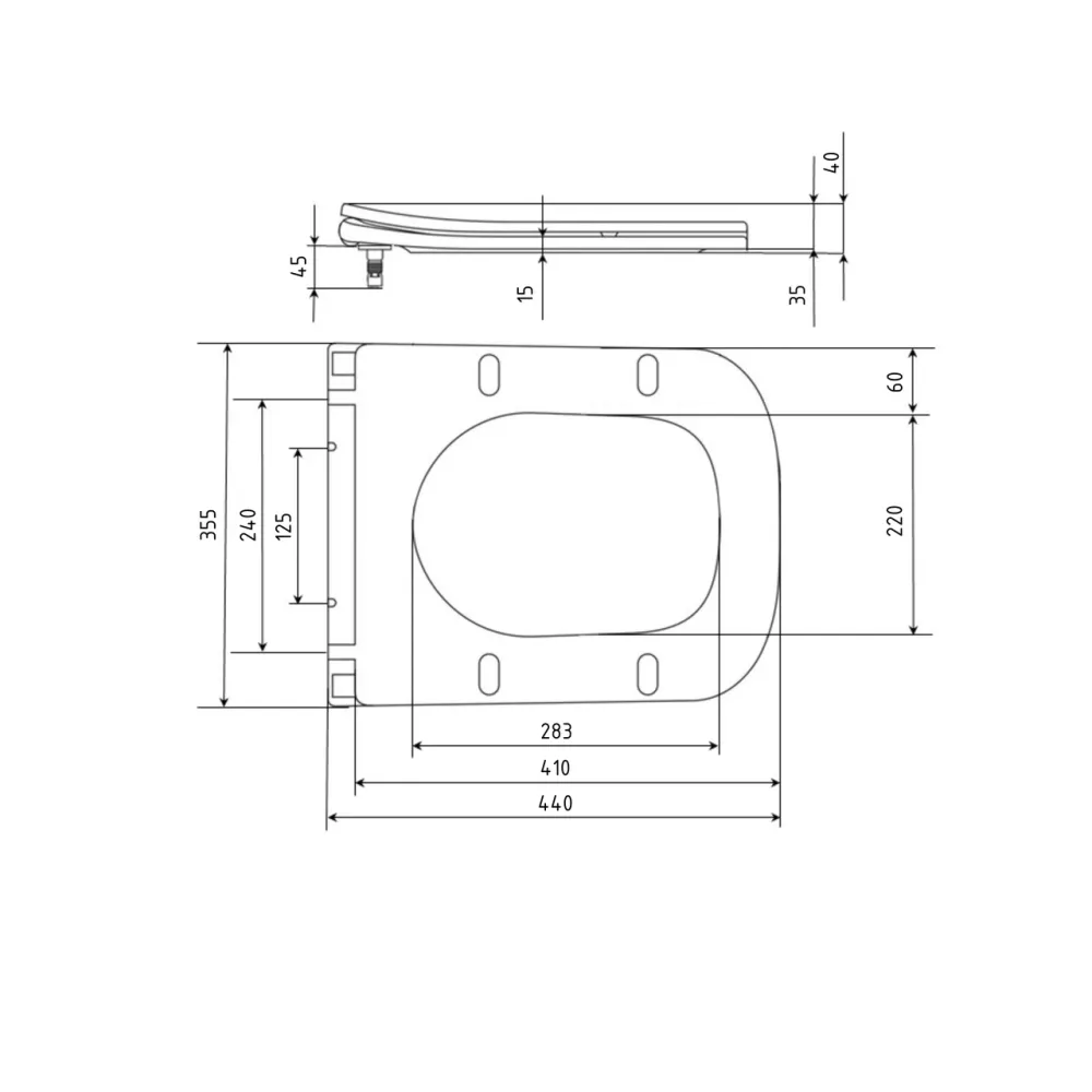 Сидіння для унітаза Qtap (Crow 520,640) з мікроліфтом Slim QT0599SC2170W Київ - фото 16