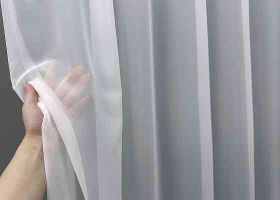 Тюль VR-Textil Вуаль 1547т Шифон однотонный Белый 300х270 см (42-0449) Киев