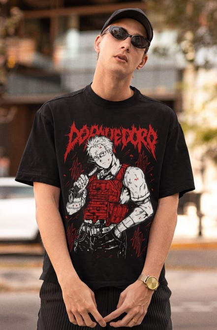 Футболка аниме Дорохедоро Дорохедоро Меркх Схин оверсайз (S/M/L) Черний AnimeJ1211 Днепр - изображение 4