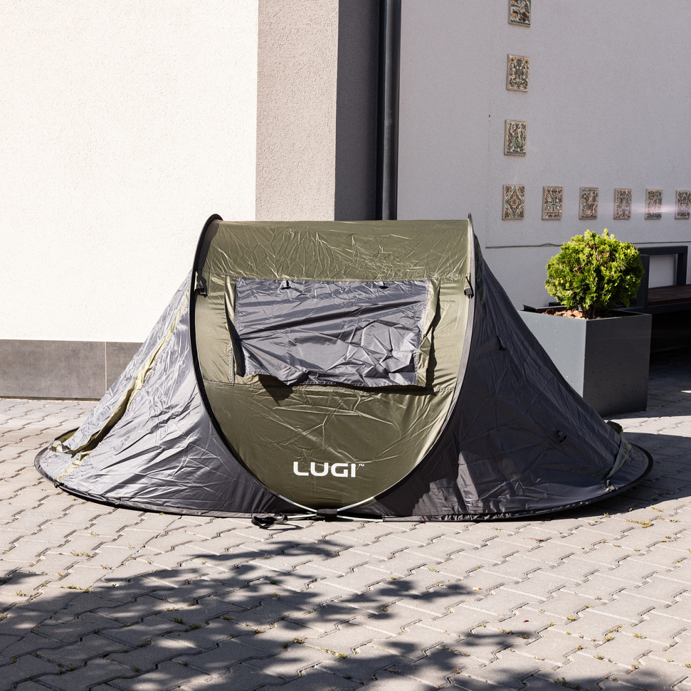 Lugi Намет туристичний 245×145×100 (см) кемпінговий для риболовлі 2 х місний Зелений LU-030GR Коломыя - изображение 3