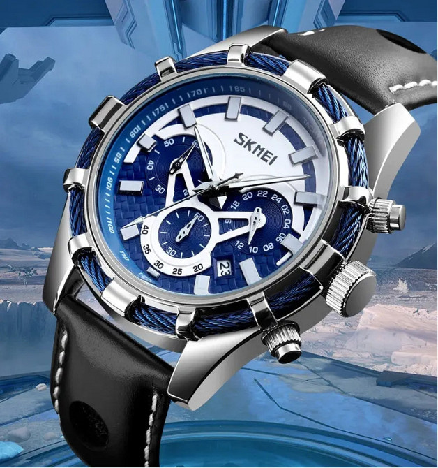 Мужские наручные часы Skmei 9189 серебристые Киев - изображение 4