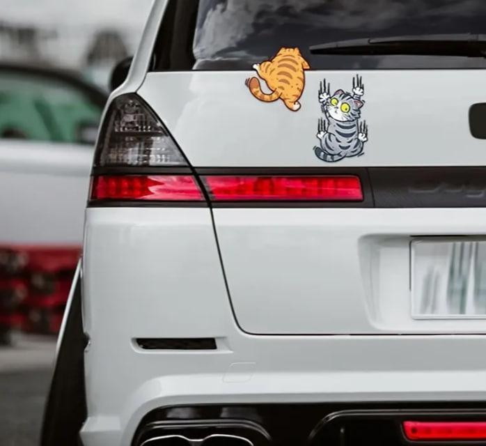 Водонепроникна наклейка з трьома котами, вінілова стійка наклейка для авто, мотоциклів, ноутбуків, с Київ - фото 3