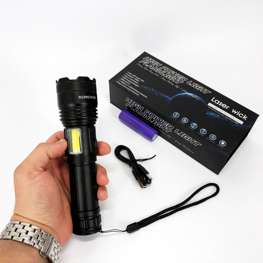 Тактичний ліхтар ручний, Яскравий тактичний ліхтарик, Ліхтар вуличний ручний батарейний FO-30 Львів - фото 2