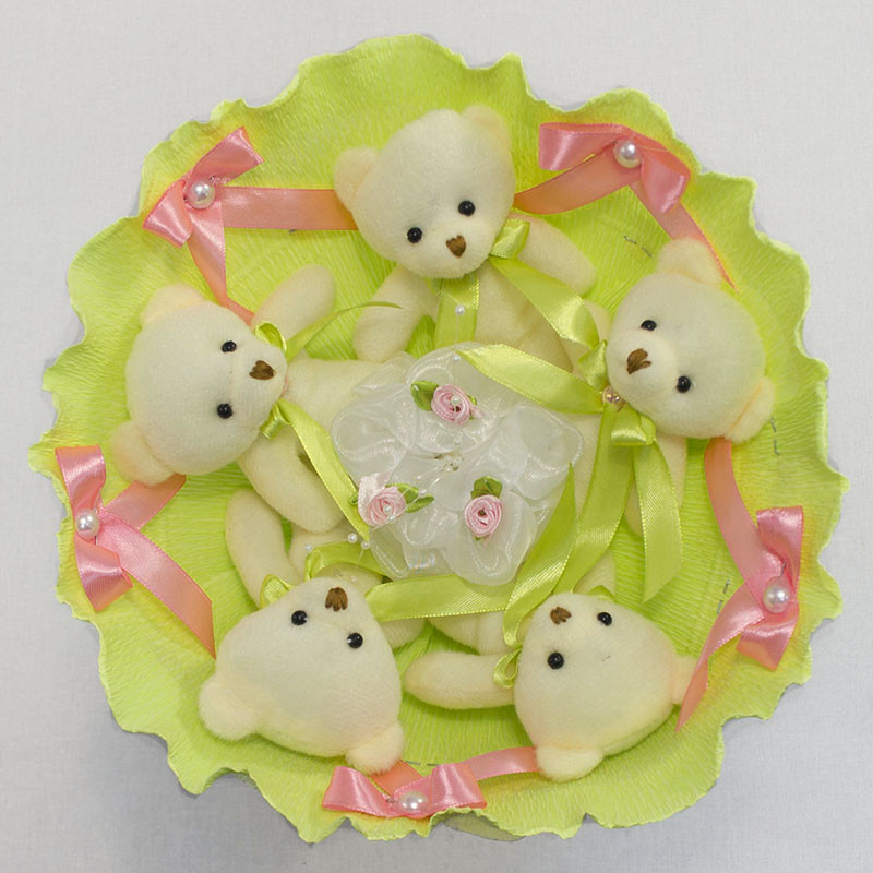 Букет з іграшок Ведмедики лайм 5344IT з 5ю іграшками Вінниця - фото 2