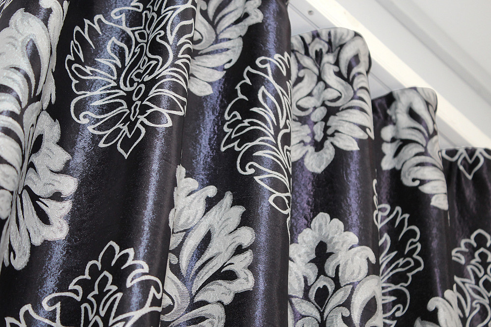 Комплект готових штор VR-Textil Блекаут-софт Корона № 1273ш(А) Чорний з сірим 100х270 см 2шт (31-548) Київ - фото 6