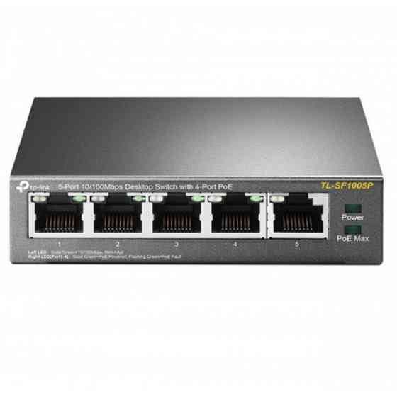 Комутатор TP-Link TL-SF1005P, 5x10/100 Fast Ethernet, FE/4xPoE 56W (TL-SF1005P) Киев