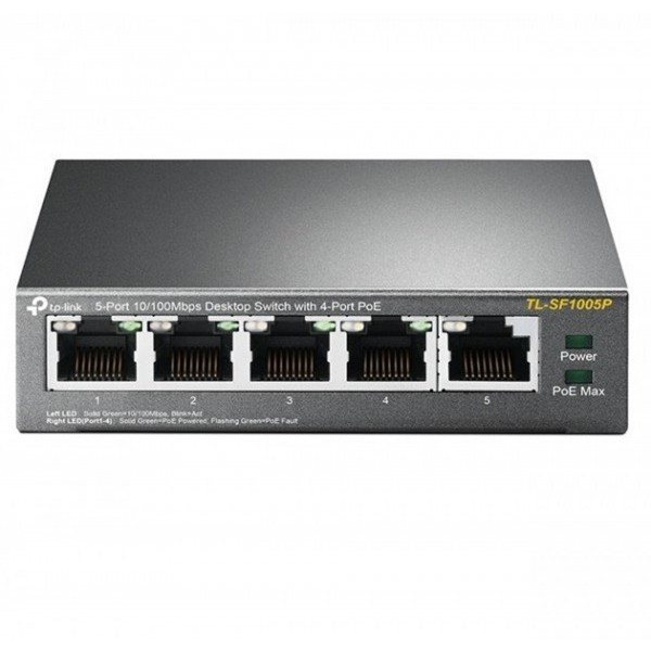 Комутатор TP-Link TL-SF1005P, 5x10/100 Fast Ethernet, FE/4xPoE 56W (TL-SF1005P) Киев - изображение 1