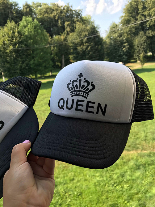 Парні кепки- тракери з написами — "KING/QUEEN". Чернівці - фото 2