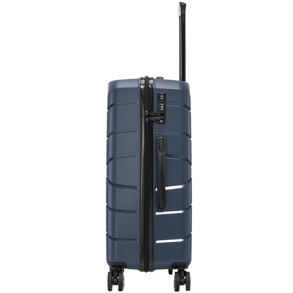 Чемодан полипропиленовый WINGS PP06 большой 78 см темно-синий Киев - изображение 2
