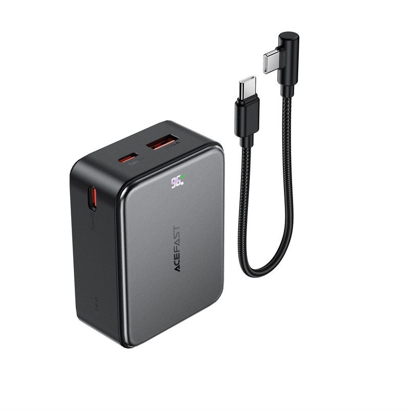 Павербанк 10000 mAh ACEFAST M28 22.5W швидка зарядка кабель у комплекті чорний power bank повербанк Одеса - фото 3