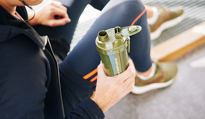 Шейкер спортивний SmartShake Original2GO One 800ml Army Green Кам'янське - фото 5