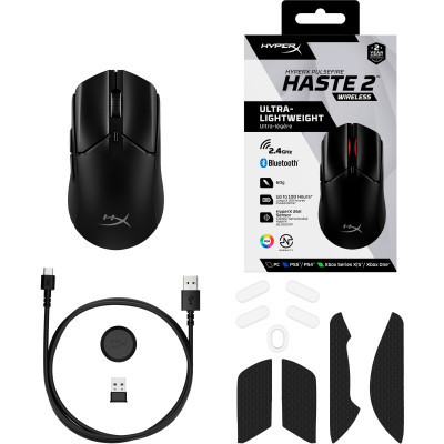 Мышка HyperX Pulsefire Haste 2 Wireless Black (6N0B0AA) Винница - изображение 4