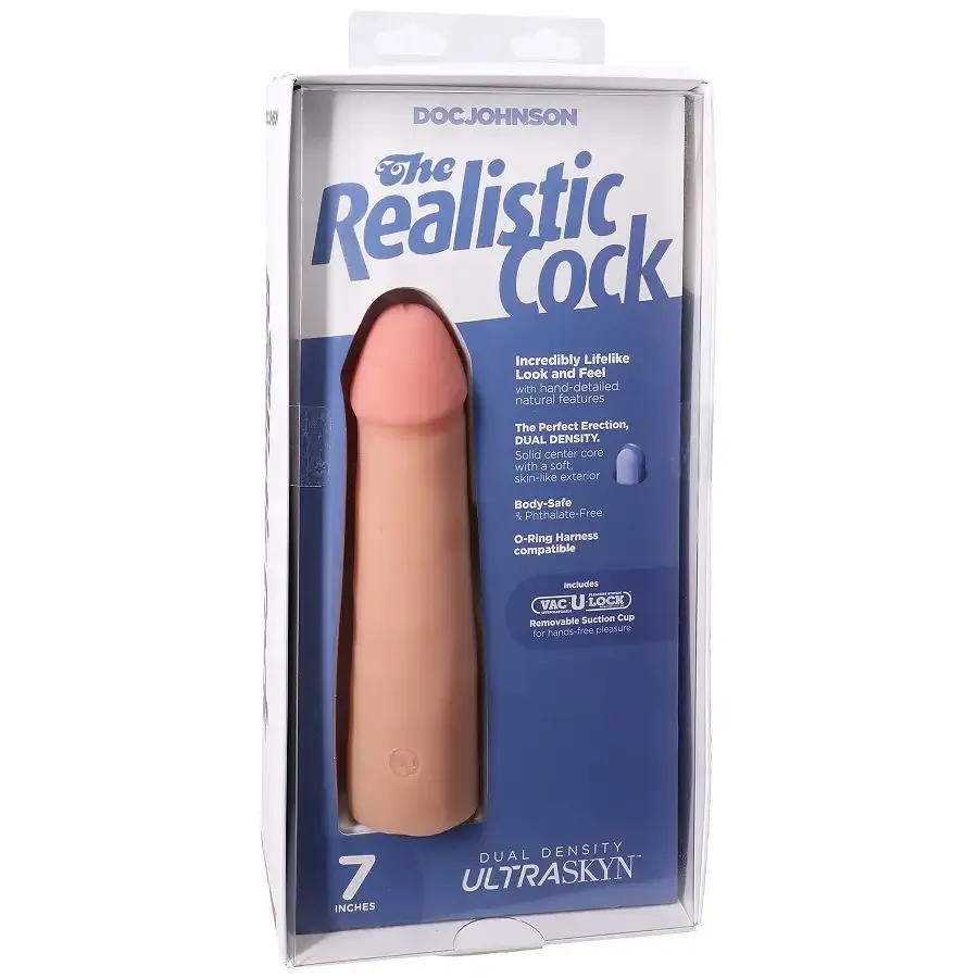 Фалоімітатор Doc Johnson The Realistic Cock ULTRASKYN - 7 Inch Vanilla Львів - фото 8