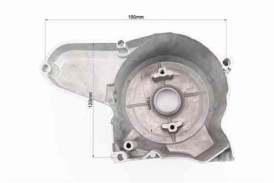 Кришка двигуна ліва (для статора магнето на 2 котушки) 70cc Киев