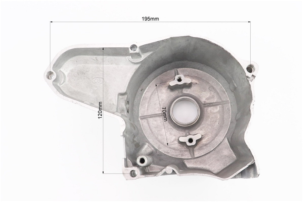 Кришка двигуна ліва (для статора магнето на 2 котушки) 70cc Київ - фото 4