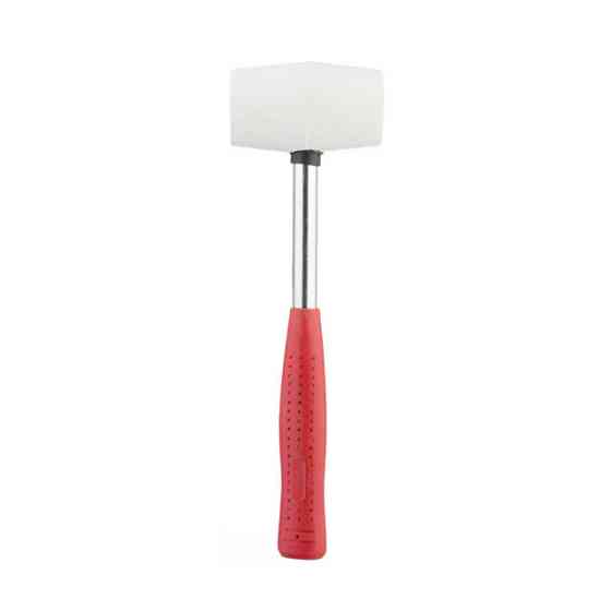 Киянка гумова, 280 г, 40 мм, бiла гума, металева ручка INTERTOOL HT-0234 Киев