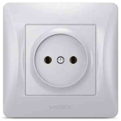 Розетка Videx_ BINERA 2ая із заземленням кремова (VF-BNSK1-SS) Вінниця