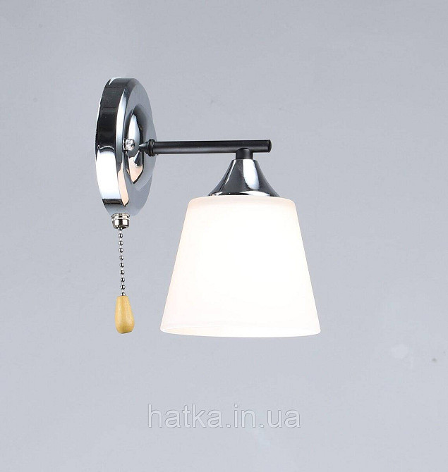 Бра настінне на 1 плафон VALESO K2311/1W, чорний/хром (E27) Київ - фото 1