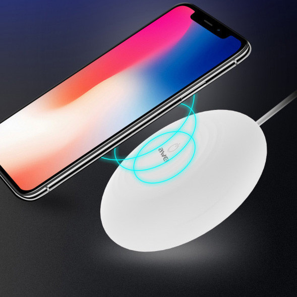 Бездротова зарядка з підсвічуванням 7 кольорів 10W 7 COLOR Awei W7 + WIRELESS CHARGE XD-91 Львів - фото 4