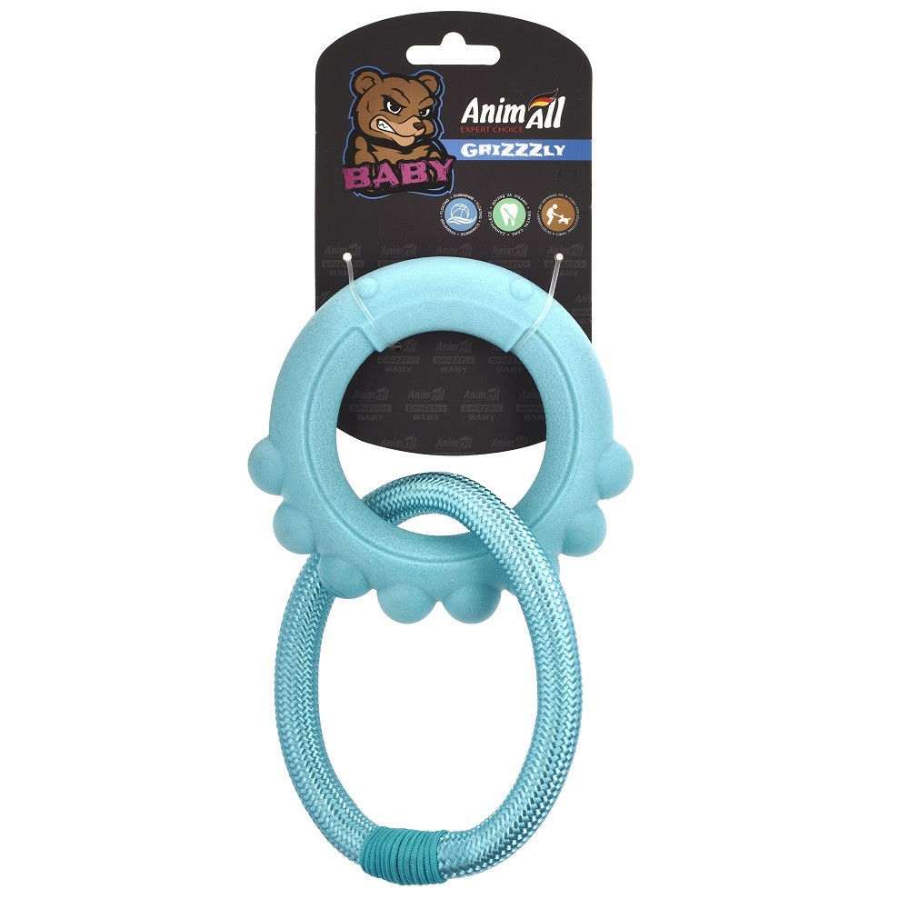 AnimAll GrizZzly Baby АнімАлл Грізлі Бейбі Іграшка для собак Восьминіг з канатом, 13,5х12,8х2,6 см Київ - фото 1