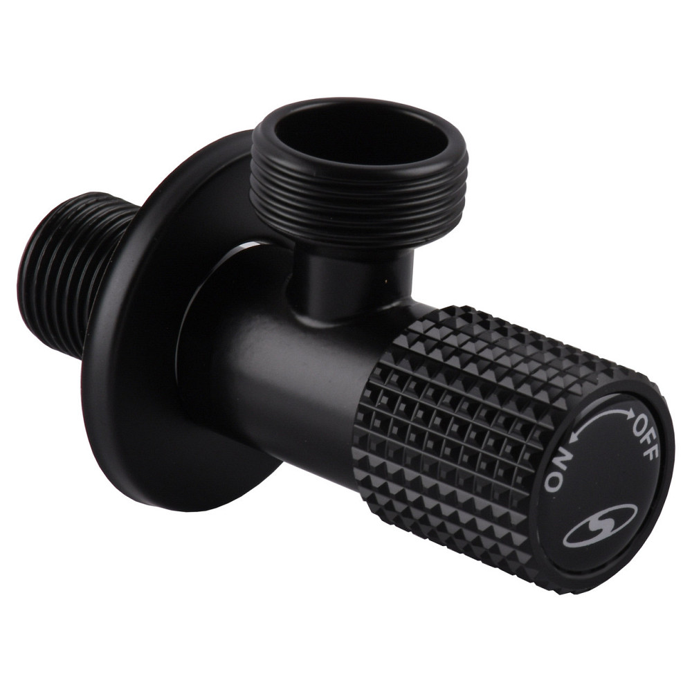 Кран кутовий кераміка SOLOMON EXCLUSIVE 1/2″X3/4″ 989 BB (BLACK/BLACK) ( 1шт.) Киев - изображение 4
