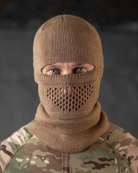 Балаклава шапка мужская тактическая подшлемник  кайот Одесса - изображение 4