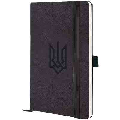 Книга записна Axent Partner Soft Skin Герб 125x195 мм, 96 аркушів, клітинка, чорна (8616-01-1-A) Вінниця