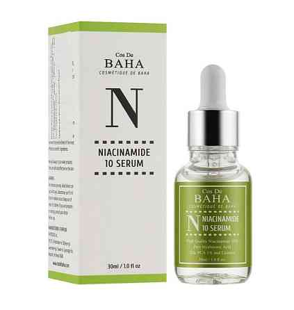 Регенерирующая сыворотка для жирной кожи с ниацинамидом 10% Serum with Zinc 1% Cos De Baha 30 мл Винница