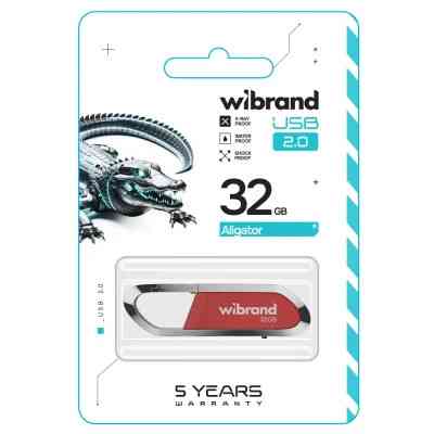 USB флеш накопитель Wibrand 32GB Aligator Red USB 2.0 (WI2.0/AL32U7DR) Винница
