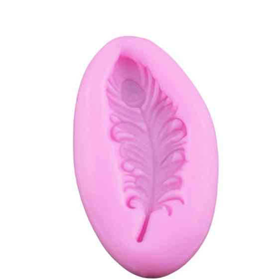 Молд силиконовый Перо 51 на 29 мм розовый Киев