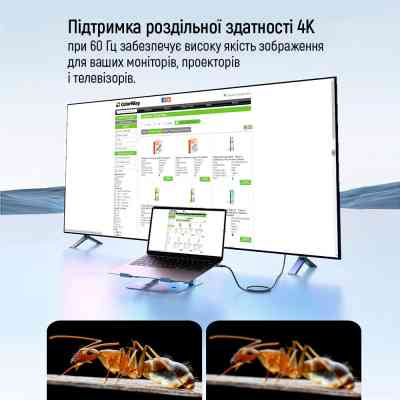 Дата кабель USB-C to USB-C 1.0m USB3.2 (20Gbps 4K PD100W) Gen2 5А black ColorWay (CW-CBPDCC062-BK) Вінниця