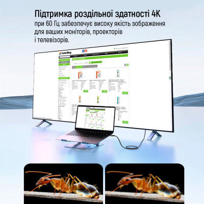 Дата кабель USB-C to USB-C 1.0m USB3.2 (20Gbps 4K PD100W) Gen2 5А black ColorWay (CW-CBPDCC062-BK) Вінниця - фото 4